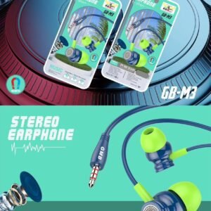 GMB M3 SILICON WIRED MEGNETIC EARPHONE ⚡