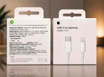 APPLE C TO LIGHTING FAST CHARGING CABLE ⚡ ( 1 YEAR WARRANTY )