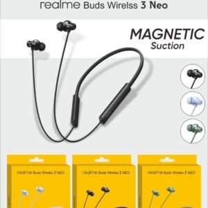 REALME BUDS WIRELESS 3 NEO MEGNETIC ON/OFF NECKBAND ⚡