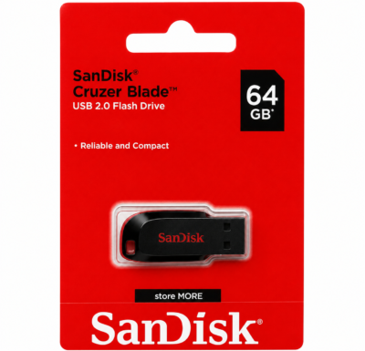 SANDISK CRUZER 2.0 64GB PENDRIVE IMPORTED ⚡