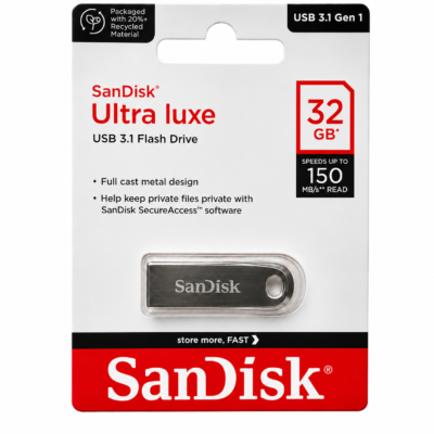 SANDISK ULTRA LUXE 32 GB METAL PENDRIVE ⚡