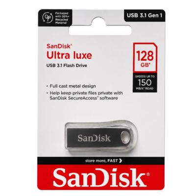 SANDISK ULTRA LUXE 128GB METAL PENDRIVE IMPORTED ⚡