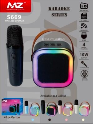 MZ S669 WIRELESS KAROKE SPEAKER WITH MIC ⚡