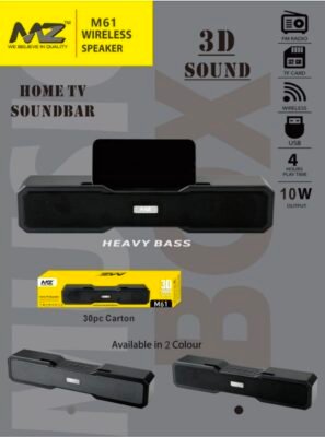 MZ M61 3D SOUND WIRELESS SOUNDBAR SPEAKER ⚡